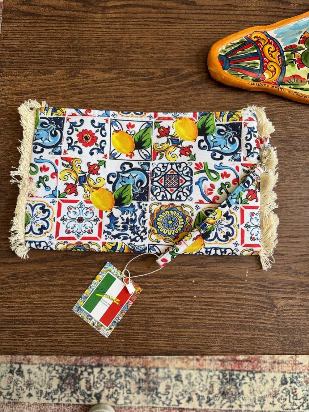 Italian-Inspired Lemon Cosmetic Bag